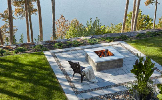 outdoor fireplace