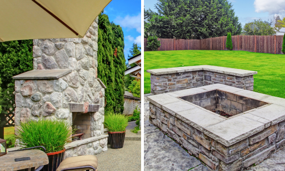 outdoor fireplace vs firepit